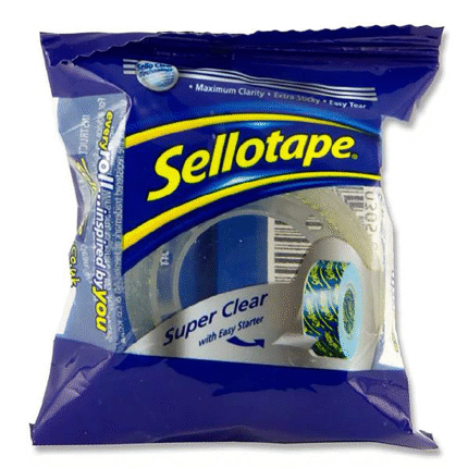 Sellotape superclear 18mm x 10m clear sticky tape - CDU of 50 rolls-58