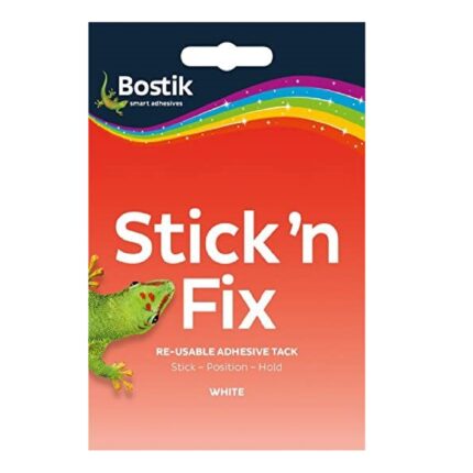 Bostik stick n fix reusable sticky white tack 55g - pack of 12 hang packs-83
