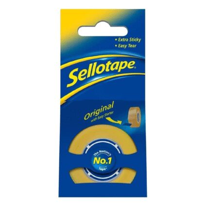 Sellotape original golden 18mm x 24m clear sticky tape - pack of 8 rolls-0