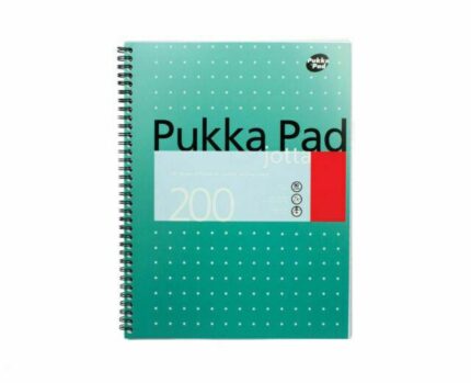 Pukka pad metallic jotta A4 notebooks 200 lined ruled pages - pack of 3 pads-0