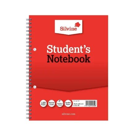 Silvine wirebound student notebook 229x178mm - pack of 12