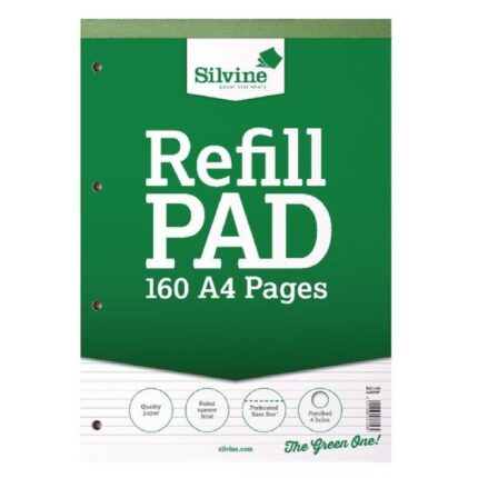 Silvine A4 refill pads feint narrow lined - pack of 6-0