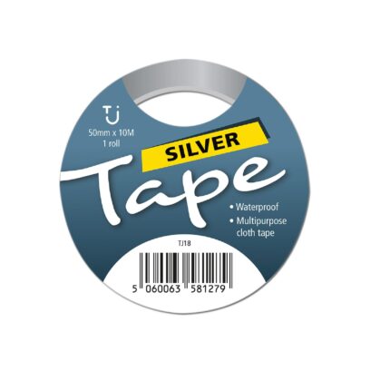 TJ silver gaffer cloth tape 50mm x 10M - pack of 6 rolls-0