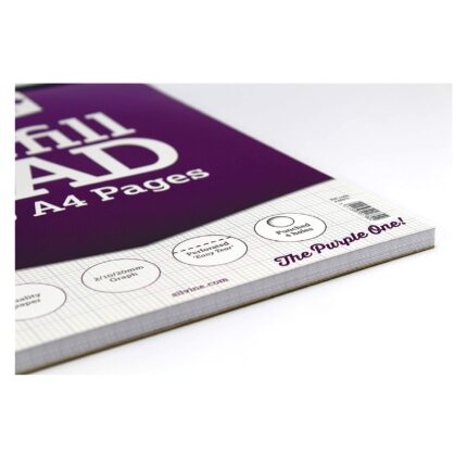 Silvine A4 refill pads ruled 2-10-20mm graph - pack of 6-988