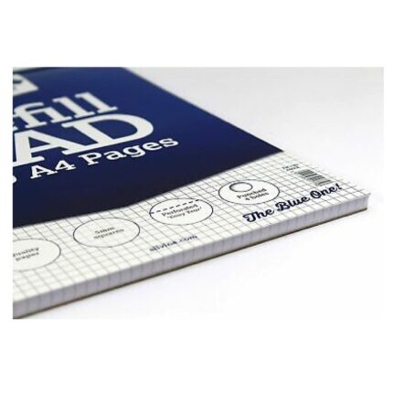 Silvine A4 refill pads 5mm squares - pack of 6-979