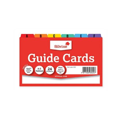 Silvine guide cards 127 x 77 mm (5 x 3 inch) - single set-0