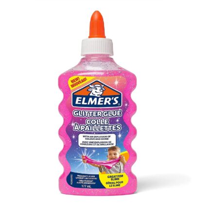 Elmers glitter glue pink 177ml bottle-0