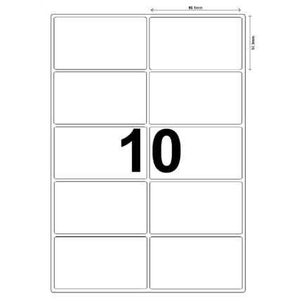 Printer labels - 10 per A4 sheet 99.1 x 57.3mm - box of 100 sheets-0