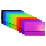 Exacompta Iderama document wallets foolscap assorted bright colours - box of 25 files