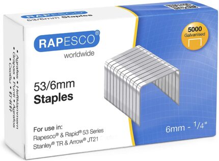 Rapesco staples 53/6mm - box of 5000 staple pins-0