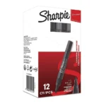 Sharpie M15 permanent markers bullet tip black ink - box of 12 markers