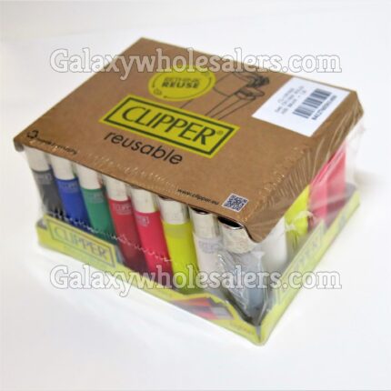 Clipper reusable lighters solid colours - pack of 40-1908