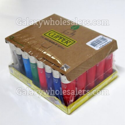 Clipper reusable mini lighters solid colours - pack of 40-1910