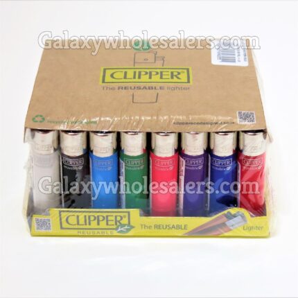 Clipper reusable mini lighters solid colours - pack of 40-0