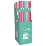 Giftmaker gift wrapping paper plain fashion foil assorted designs 1.5m x 69cm - box of 36 rolls-0