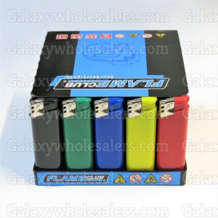 Flameclub electronic lighters assorted colours - CDU of 50-1990