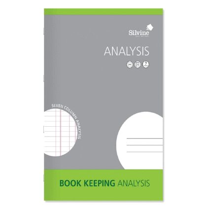 Silvine A4 book keeping analysis notebooks - pack of 6 books-0