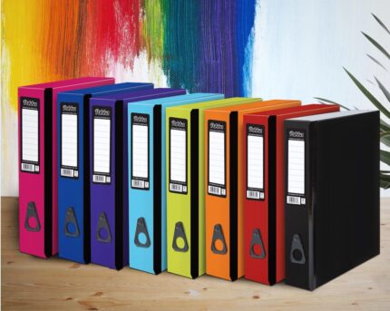 Pukka box files foolscap in assorted bright colours - pack of 10 boxfiles-0