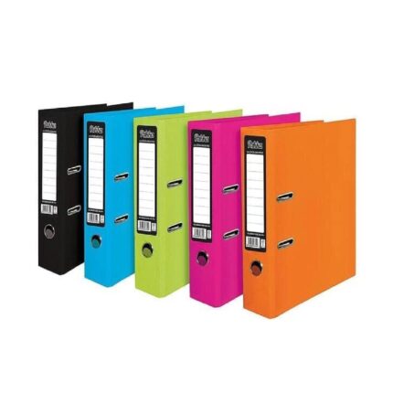 Pukka A4 lever arch files laminated board in assorted bright colours - box of 10 files-0