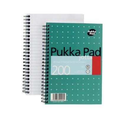 Pukka pad metallic jotta A5 notebooks 200 lined ruled pages - pack of 3 pads-0