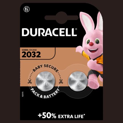 Duracell CR2032 twin coin batteries 3V - single blister card-0
