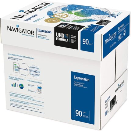 Navigator expression printer paper A4 90gsm white - box of 5 reams-0