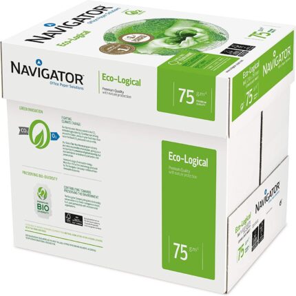 Navigator ecological printer paper A4 75gsm white - box of 5 reams-0