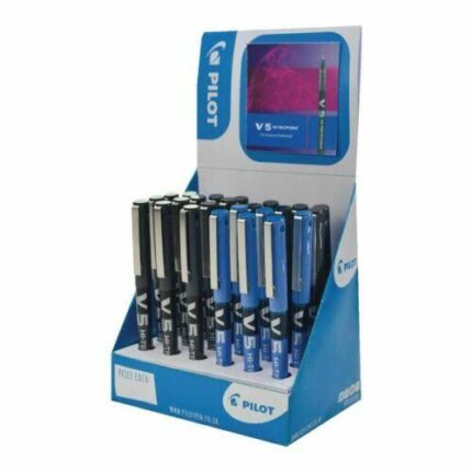 Pilot V5 Hi-Tecpoint rollerball black and blue ink - CDU of 24 pens-0