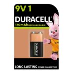 Duracell rechargeable battery 9V size 170mAh pack of 1 - single card-0