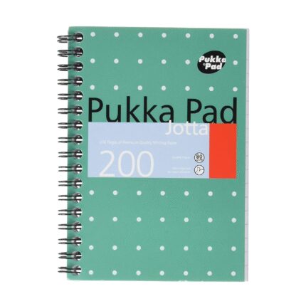 Pukka pad metallic jotta A6 notebooks 200 lined ruled pages - pack of 3 pads-0