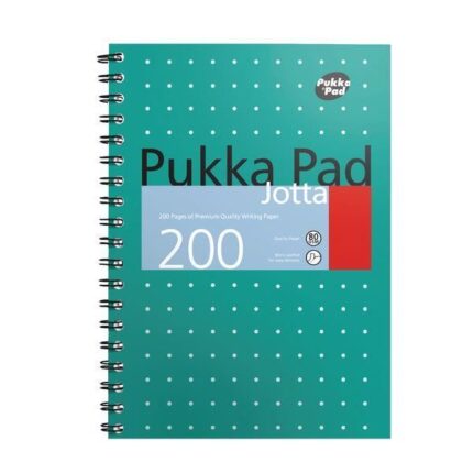Pukka pad metallic jotta B5 notebooks 200 lined ruled pages - pack of 3 pads-0