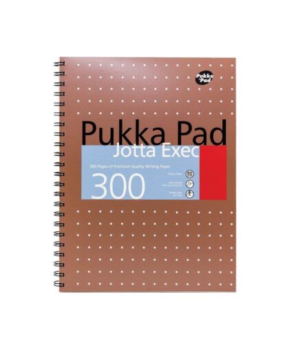Pukka pad metallic jotta exec notebook A4 300 lined ruled pages - pack of 3 pads-0