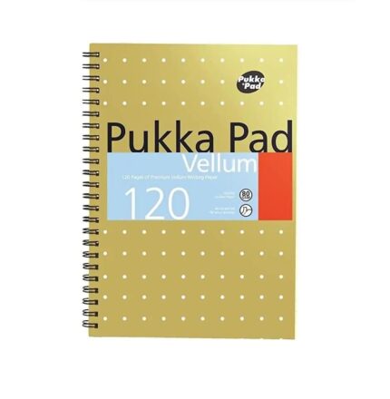 Pukka pad metallic vellum notebook A5 120 lined ruled pages - pack of 3 pads-0