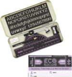 Helix Oxford eco edition metal tin pink maths set-3123