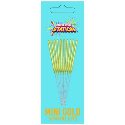 Celebration station candles gold mini sparklers