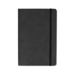 Silvine soft feel notebook black single notepad