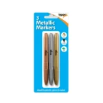 Tiger 3 bullet tip metallic markers - pack of 6 cards