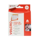 Velcro stick on coins loop only 19mm x 125 white - single
