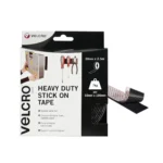 Velcro heavy duty stick on tape 50mm x 2.5m black - single