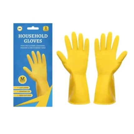 household latex gloves - pack of 6 hang packs