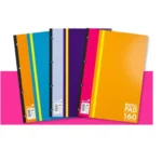 Silvine A4 refill pads lined with margin assorted colours - pack of 6 pads