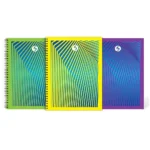 Silvine A5 daze twinewire hardback notebook assorted colours - pack of 6 books