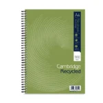 Cambridge A4 recycled wirebound card cover notebook 100 pages - pack of 5 books