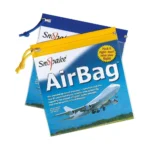 Snopake zippa-bag airbag 200x200mm clear and assorted blue/yellow zip strips - pack of 5 bags