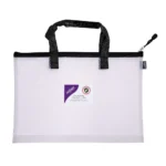 Snopake A4++ zippa bag eva mesh project bag with soft grip carry handle clear black - single bag