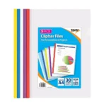 Tiger A4 clear clipbar 5 presentation slide binder files in assorted colours clipbars - single pack