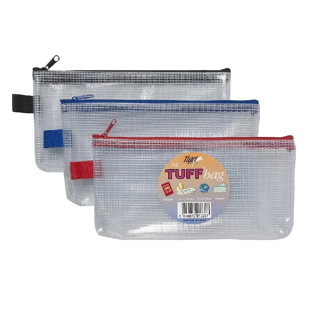 301338 Tiger DL tuff bag with zip in assorted colours - single - Image 1