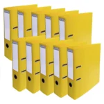 Exacompta Iderama lever arch files yellow colour - box of 10 files