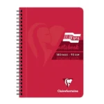 Exacompta Europa A5 glossy twinwire notemaker 90gsm 180pages lined with margin red cover - pack of 5 books